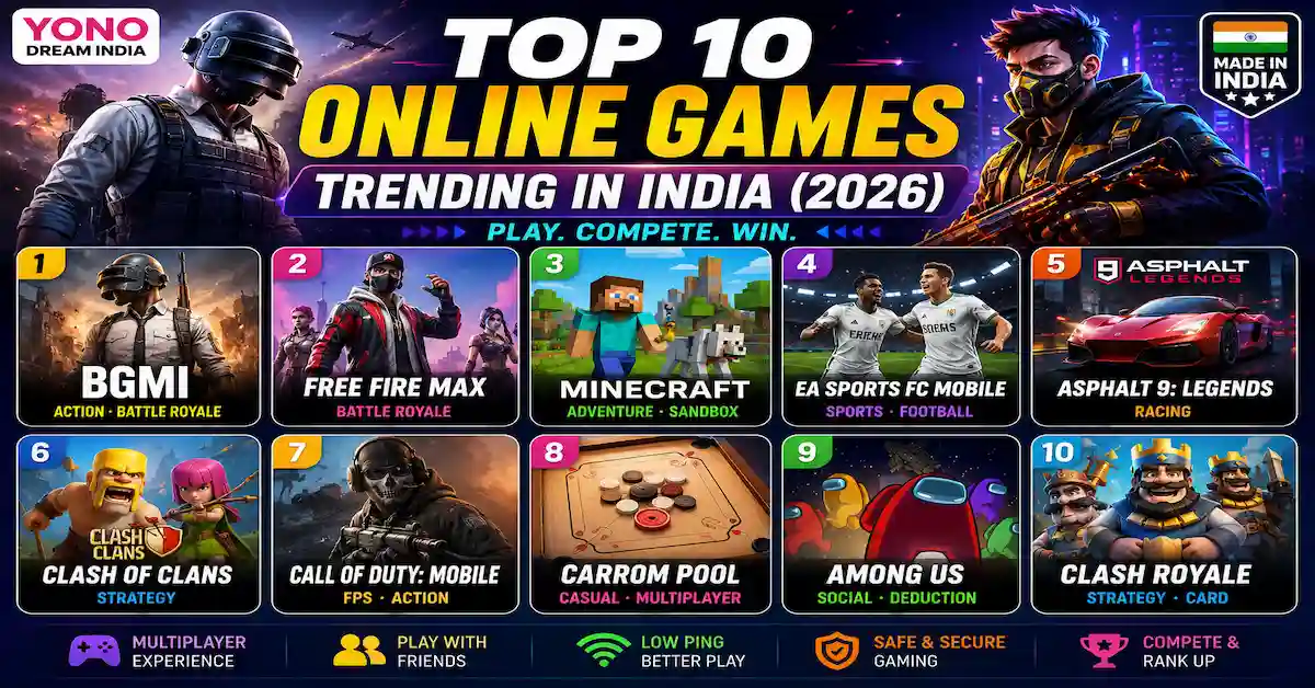 Top 10 Online Games Trending in India (2026) 